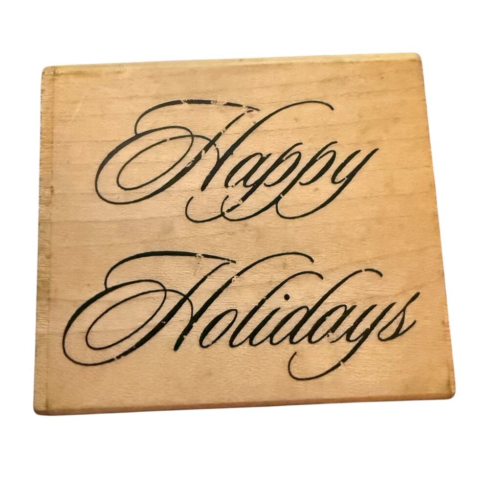 Heather's Stamping Haven Happy Holidays HSH 203E Crafting Rubber Stamp
